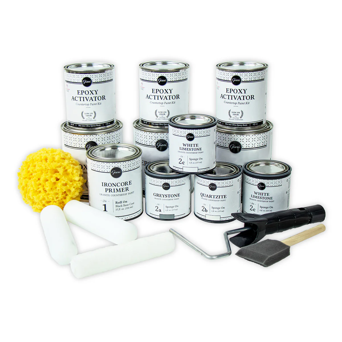 Giani Granite 2.0 - White Diamond Countertop Kit - Image 8